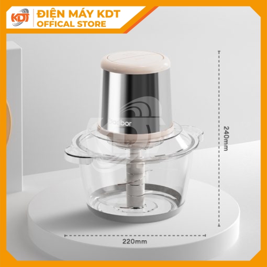 Máy xay thịt Gaabor MG20M-WH02A dung tích 2L xay rau củ sinh tố tỏi ớt đa năng 4 lưỡi dao tô nhựa