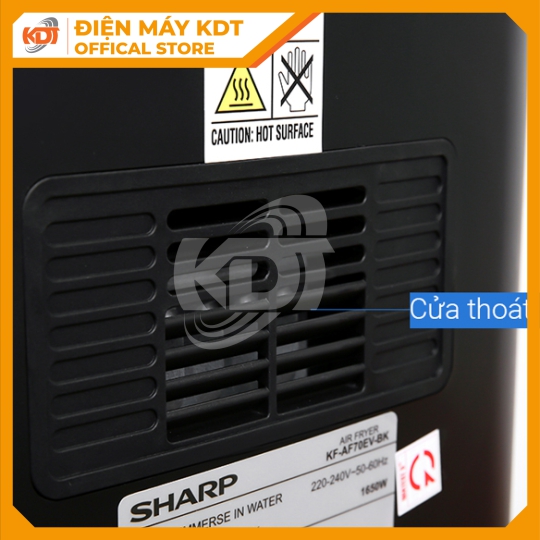 Nồi chiên không dầu Sharp KF-AF70EV-BK 7 lít