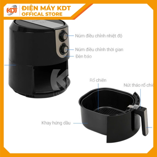 Nồi chiên không dầu Kangaroo KG55AF1A 5.2 lít