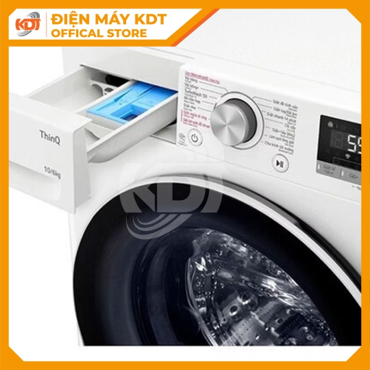 Máy giặt sấy Inverter LG 10/6 kg FV1410D4W1