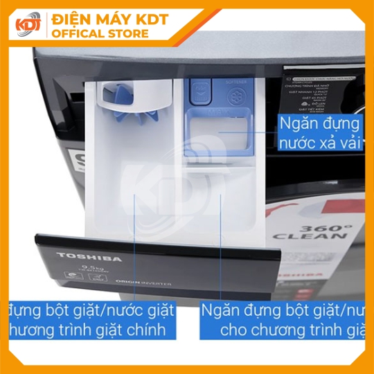 Máy giặt  Inverter  Toshiba 9.5 Kg TW-BK105G4V(MG)