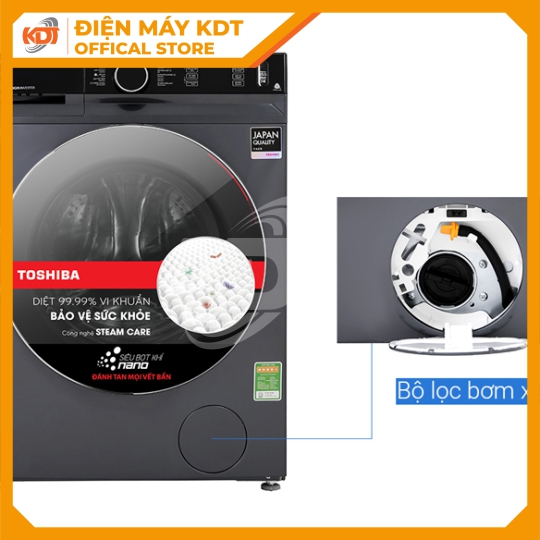 Máy giặt  Inverter Toshiba 10.5 Kg TW-BK115G4V(MG)