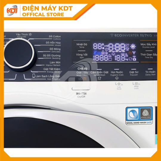 Máy giặt sấy Inverter Electrolux 11/7 kg EWW1142Q7WB