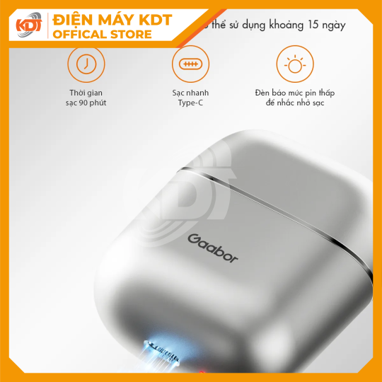 Máy cạo râu Gaabor ER-T01C màu BE đầu cạo 3D
