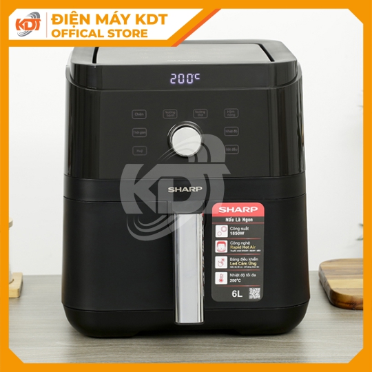Nồi chiên không dầu Sharp KF-AF60EV-BK 6 lít