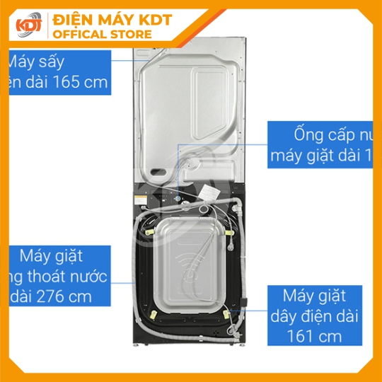 Tháp giặt sấy LG 21/16 kg WT2116SHEG