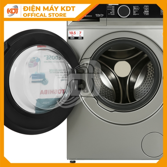 Máy giặt sấy Inverter Toshiba 10.5/7 kg TWD-BM115GF4V(SK)