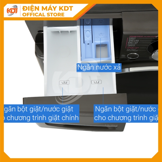 Máy giặt sấy Inverter LG 15/8 kg F2515RTGB