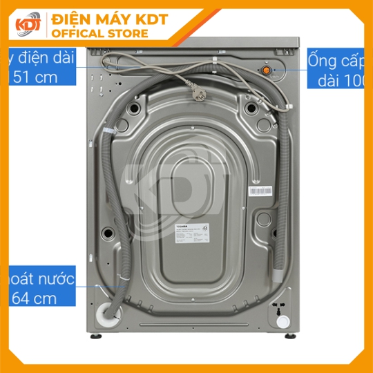 Máy giặt sấy Inverter Toshiba 10.5/7 kg TWD-BM115GF4V(SK)