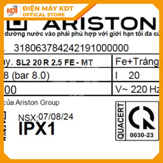 Máy nước nóng Gián tiếp Ariston 20Lít SL2 20R