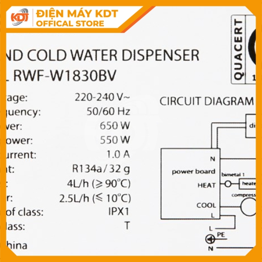 Cây nước nóng Toshiba -  RWF-W1830BV(K) 