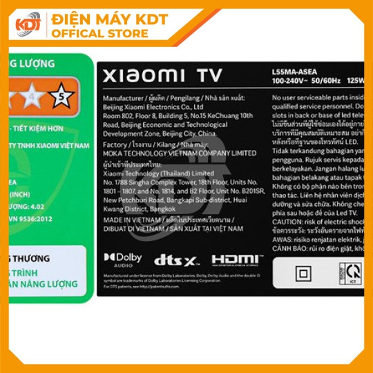 Tivi Xiaomi TV A 55 inch 2025 L55MA-ASEA