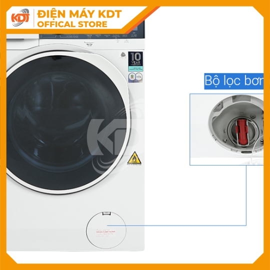 Máy giặt sấy Inverter Electrolux 10/7 kg EWW1024P5WB
