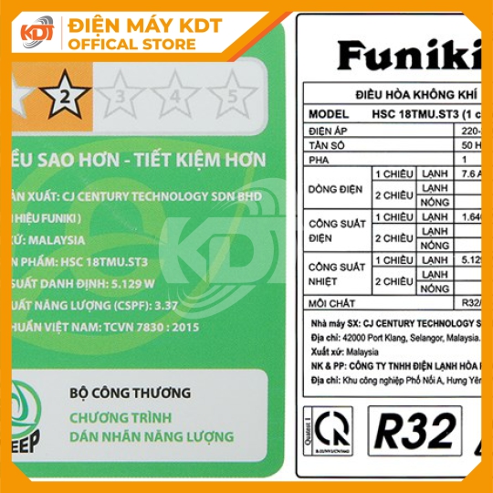 Máy lạnh Mono Funiki 2 HP HSC - 18TMU