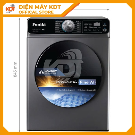 Máy sấy thông hơi Funiki 10 kg HD V6100AG