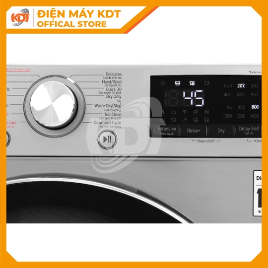 Máy giặt sấy Inverter LG 9/5 kg FV1409G4V