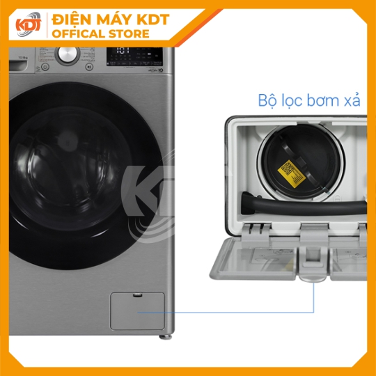 Máy giặt sấy Inverter LG 10/6 kg FV1410D4P