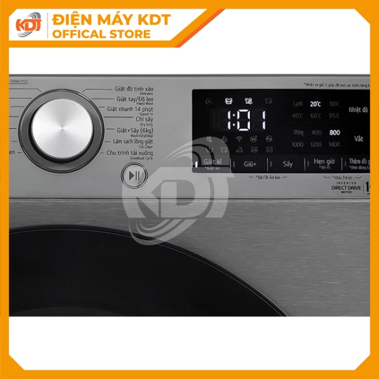 Máy giặt sấy Inverter LG 10/6 kg FV1410D4P