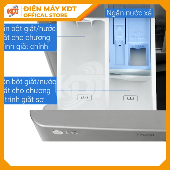Máy giặt sấy Inverter LG 10/6 kg FV1410D4P