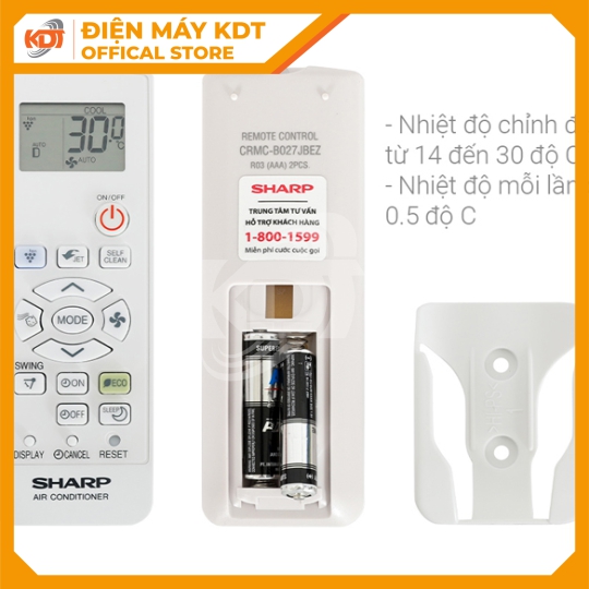 Máy lạnh Inverter Sharp 2 HP AH-XP18BSW