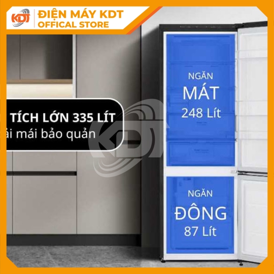 Tủ lạnh LG Inverter 340 lít LBB33BLMAI