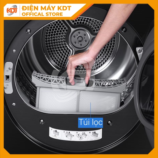 Máy sấy bơm nhiệt Samsung 9 Kg DV90T7240BB/SV