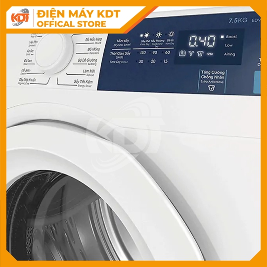 Máy sấy thông hơi Electrolux 7.5 Kg EDV754H3WB