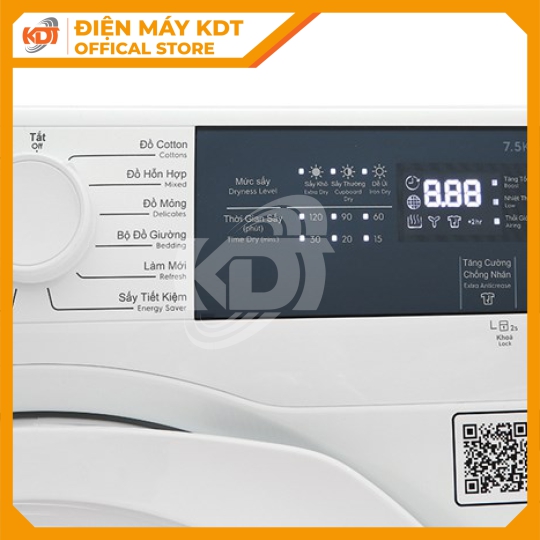 Máy sấy thông hơi Electrolux UltimateCare 7.5 kg EDV754H3WB