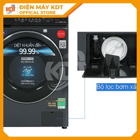Máy giặt sấy Inverter Panasonic 10.5/6 kg NA-S056FR1BV