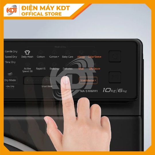 Máy giặt sấy Inverter Panasonic 10/6 kg NA-S106FR1PV