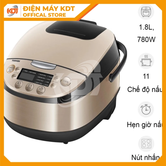 Nồi cơm Điện tử Toshiba 1.8Lít RC-18DR3PV(G)