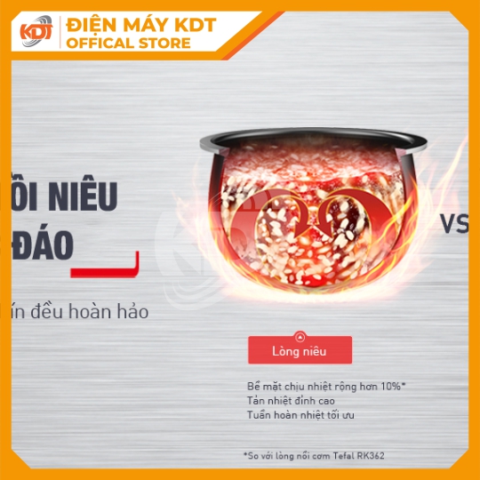Nồi cơm điện tử Tefal Delirice Plus 1.8 lít RK776B68