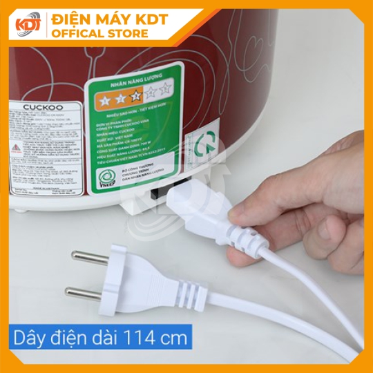 Nồi cơm Nắp gài Cuckoo 1.8Lít CR-1001V/RDWHCRVNCV (Màu đỏ)