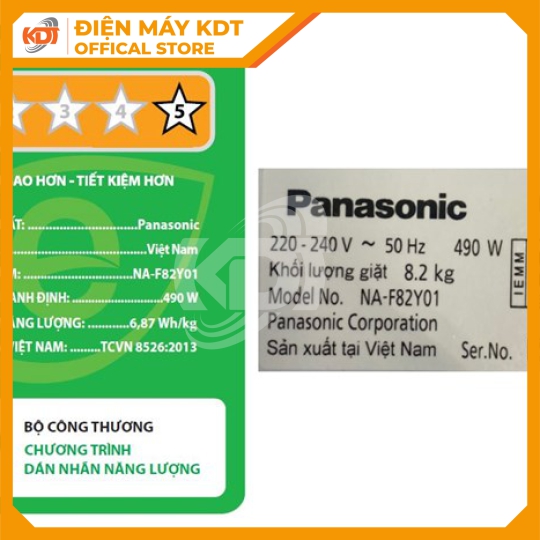 Máy giặt Panasonic 8.2 kg NA-F82Y01DRV