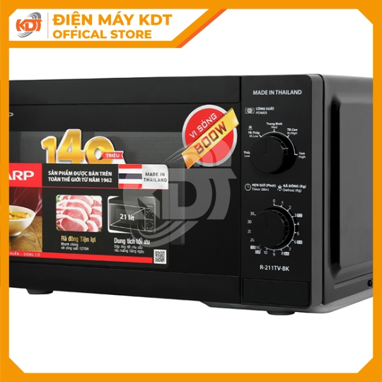 Lò vi sóng Sharp 21 lít R-211TV-BK 