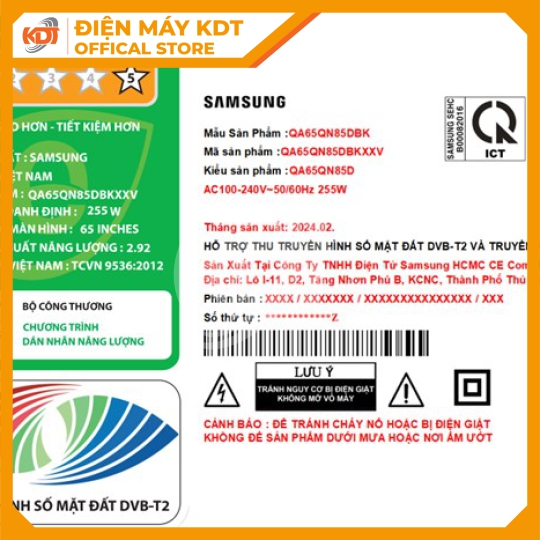 Tivi Neo QLED Samsung 4K 65 inch QA65QN85DB