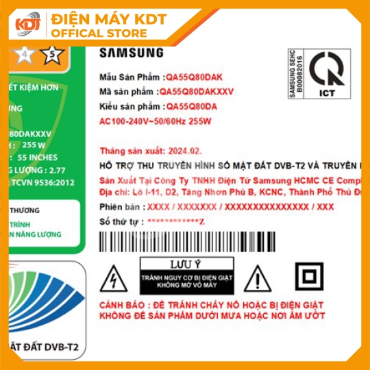Tivi QLED Samsung 4K 55 inch QA55Q80DA