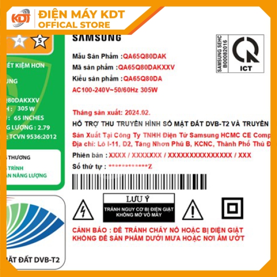 Tivi QLED Samsung 4K 65 inch QA65Q80DA