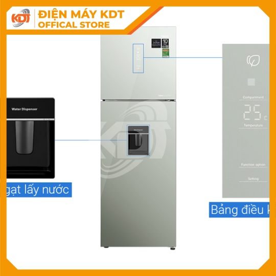 Tủ lạnh Aqua Inverter 347 lít AQR-T390FA(WGM)