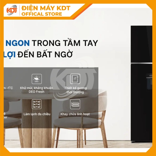 Tủ lạnh Aqua Inverter 360 Lít AQR-T410FA(WGB)