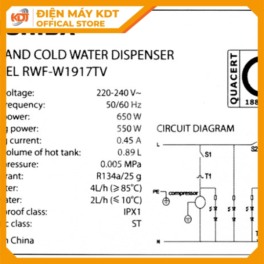 Cây nước nóng Toshiba - RWF-W1917TV(K)